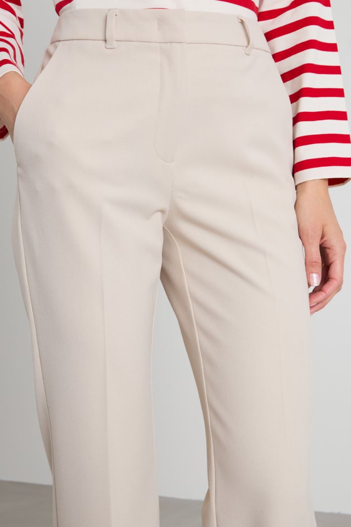 Straight gabardine trousers Intrend - 4