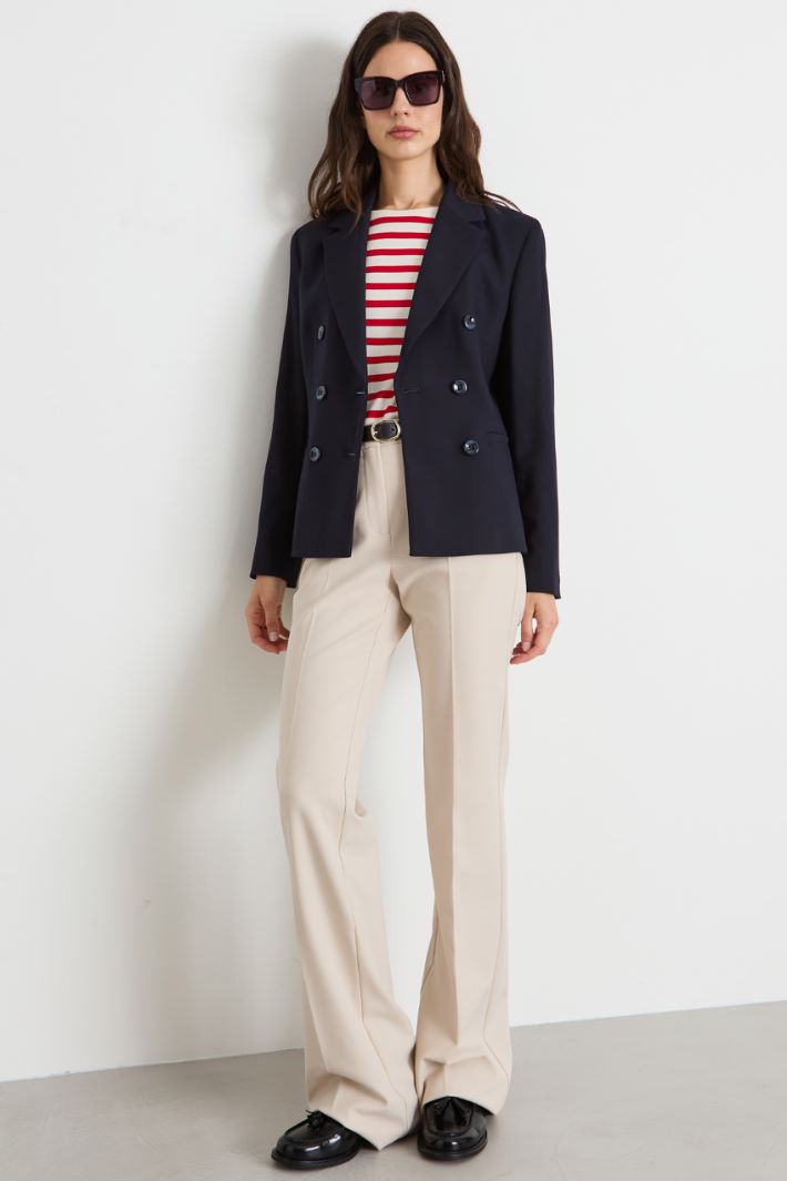 Straight gabardine trousers Intrend
