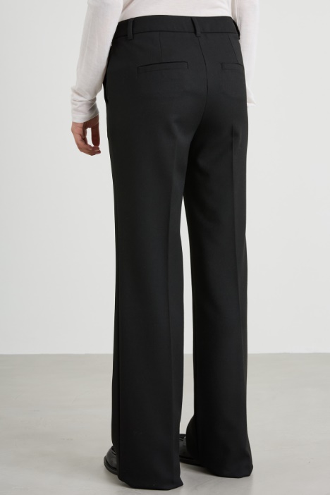 Pantalones rectos de gabardina