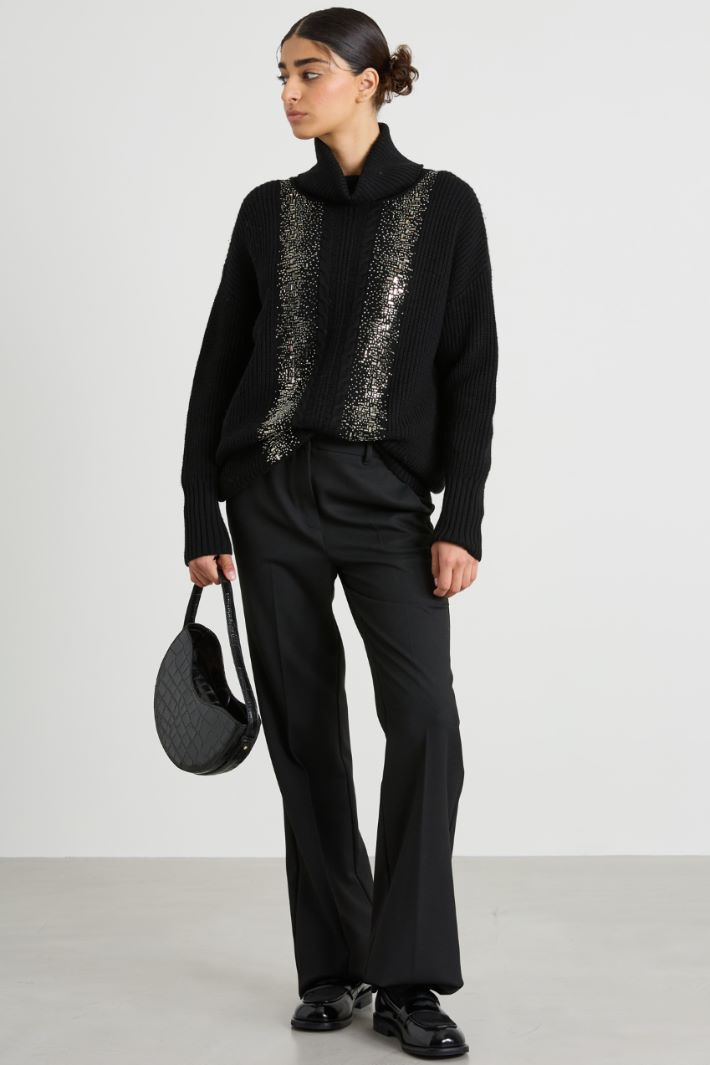 Straight gabardine trousers Intrend