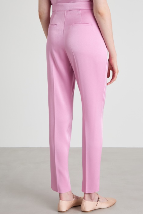 Pantaloni in enver satin lucido