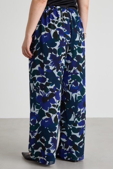 Pantaloni in georgette stampata