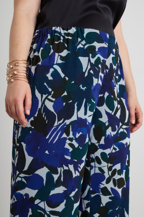 Pantaloni in georgette stampata