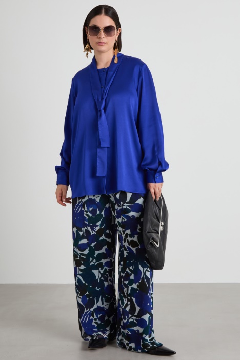 Pantaloni in georgette stampata Intrend