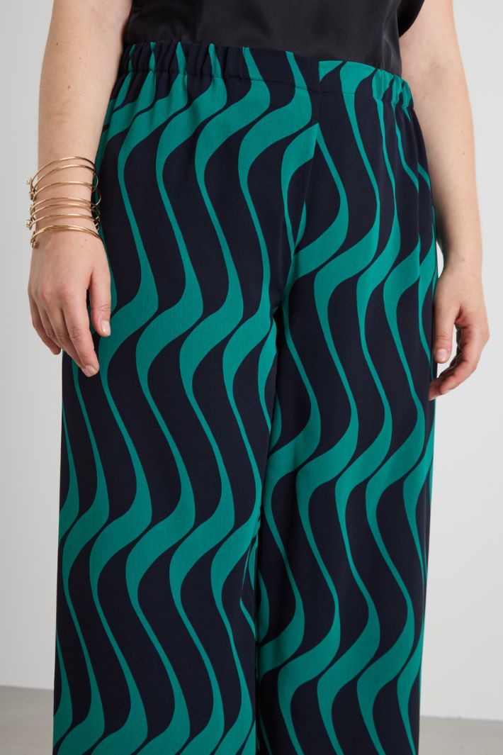 Pantaloni in georgette stampata Intrend - 4