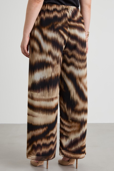 Pantaloni in georgette stampata