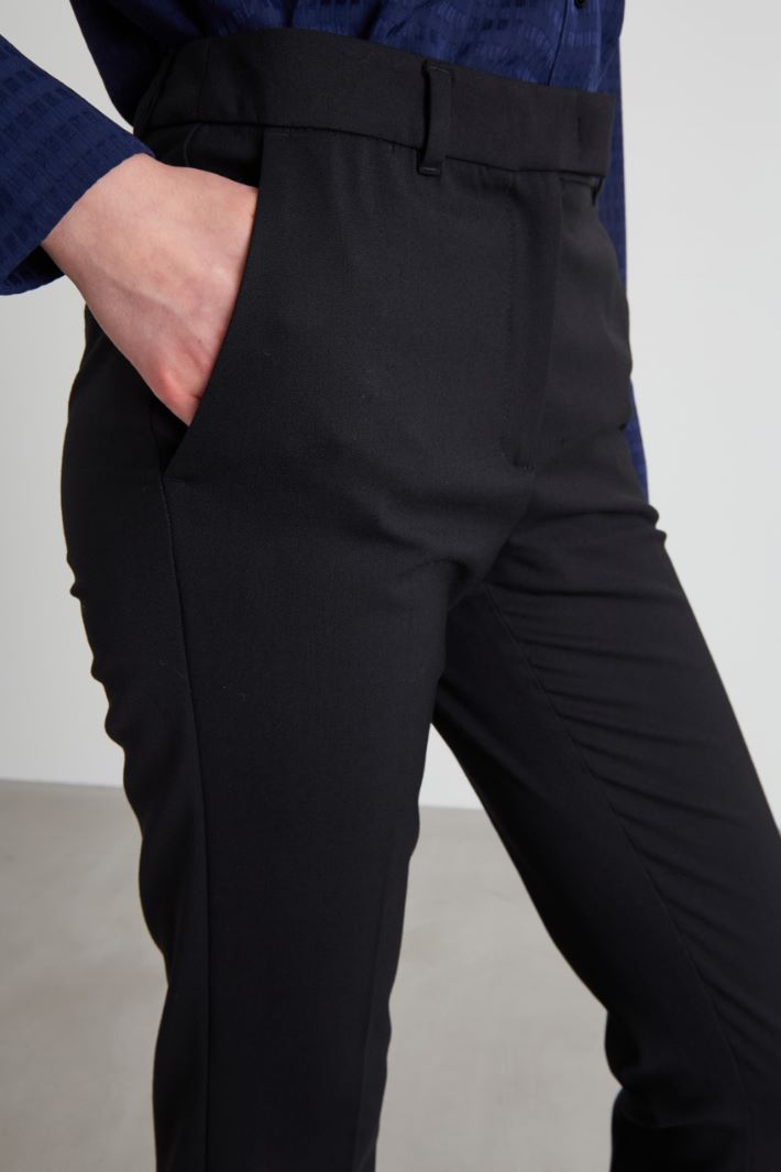 Straight gabardine trousers Intrend - 4