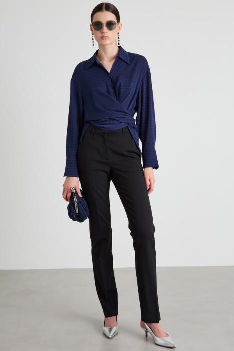Straight gabardine trousers Intrend