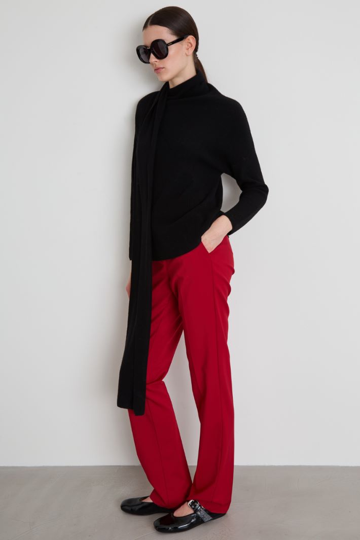 Straight gabardine trousers Intrend