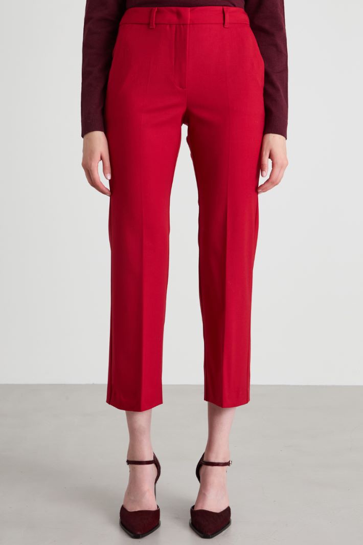 Flared gabardine trousers Intrend - 2