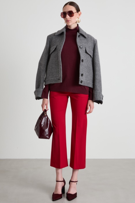 Flared gabardine trousers Intrend