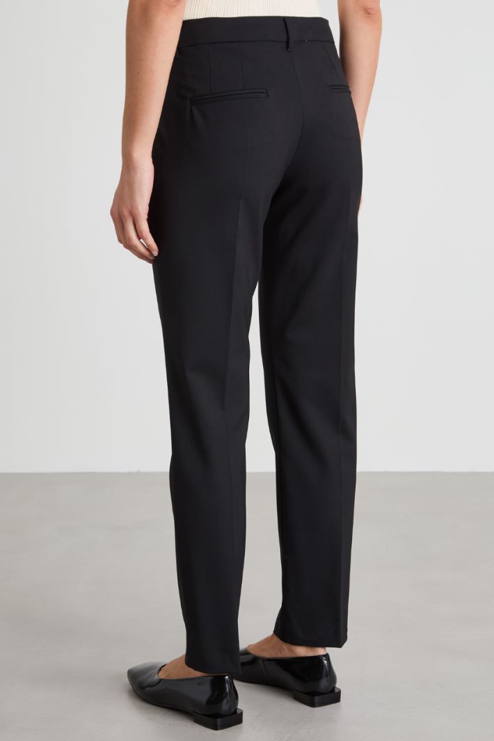 Pantaloni a sigaretta in lana Intrend - 3
