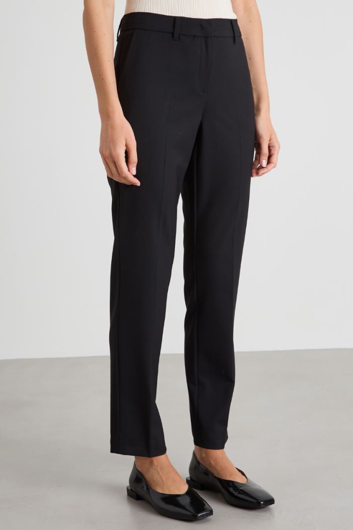 Pantaloni a sigaretta in lana Intrend - 2