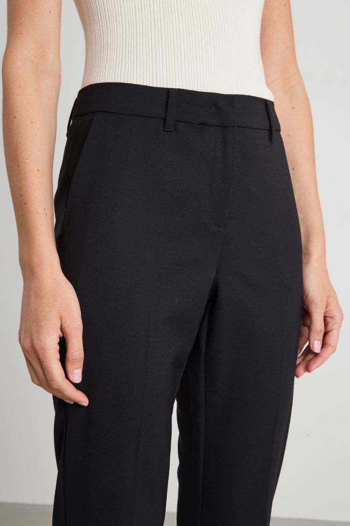 Pantaloni a sigaretta in lana Intrend - 4