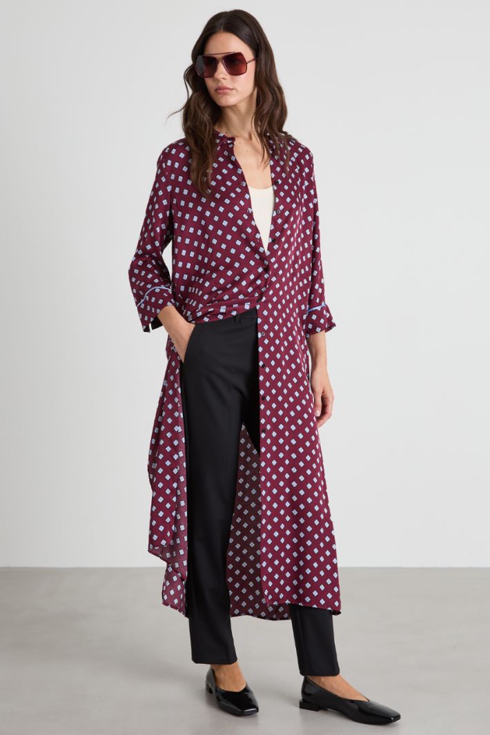 Pantaloni a sigaretta in lana Intrend