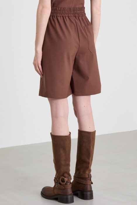 Shorts in tela di lana