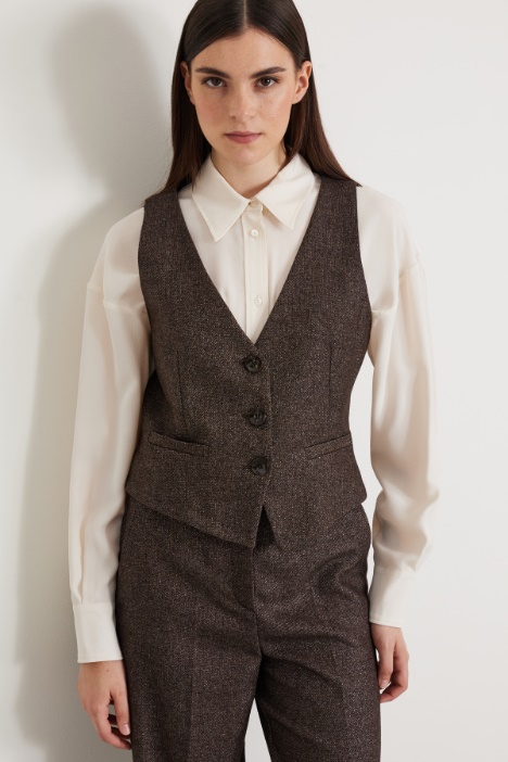 Gilet in filato lamé Intrend