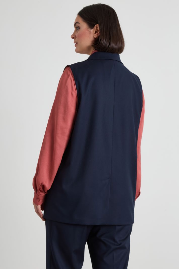 Gilet in twill
