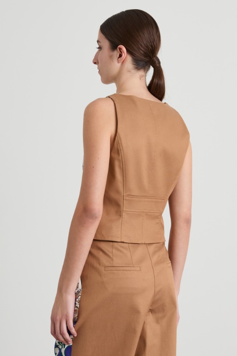 Gilet in raso stampato