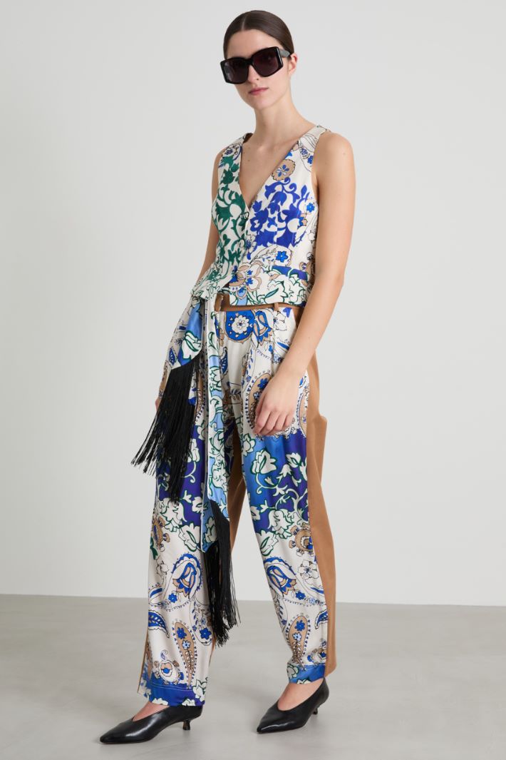 Gilet in raso stampato Intrend - 3