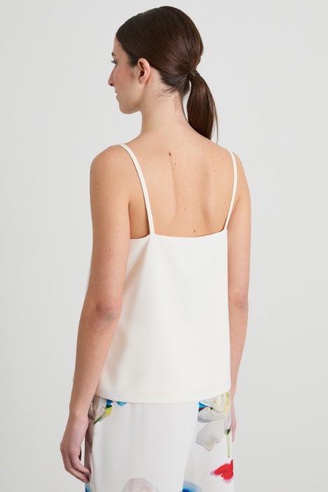 Top in satin stampato