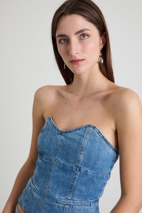 Bustier in denim