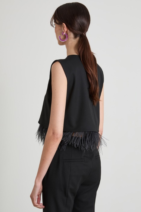 Top con piume