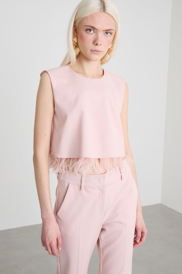 Feather-detail top Intrend
