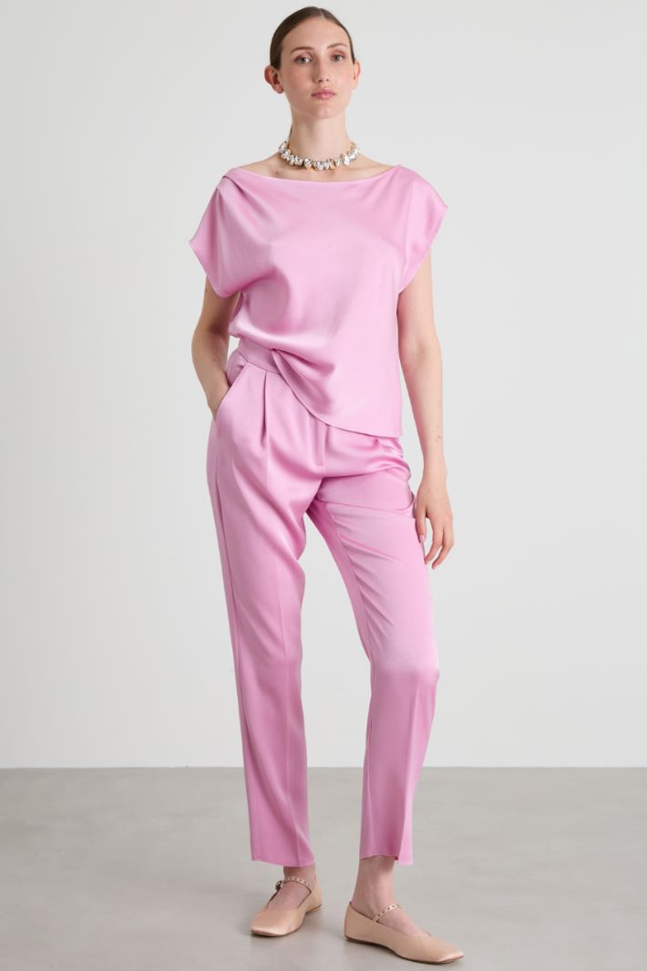 Asymmetrical draped top Intrend - 3