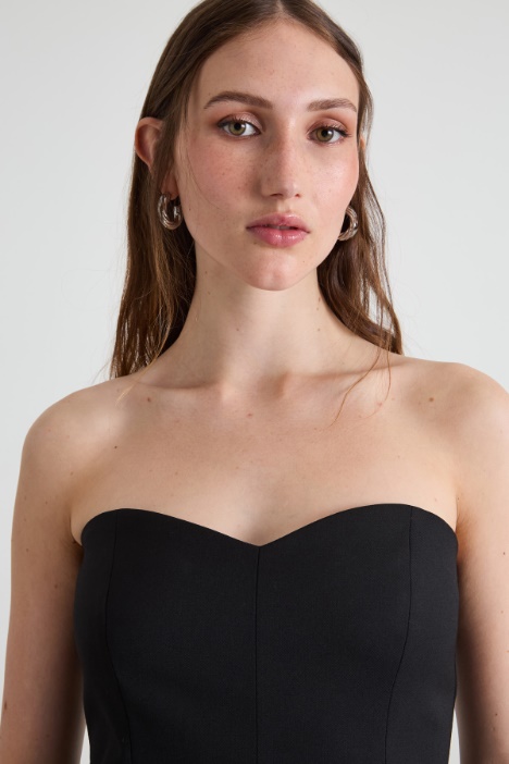 Bustier aderente in gabardina