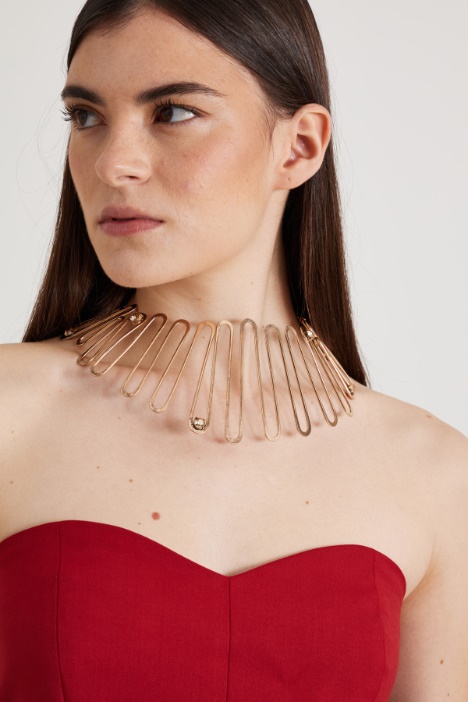 Bustier aderente in gabardina