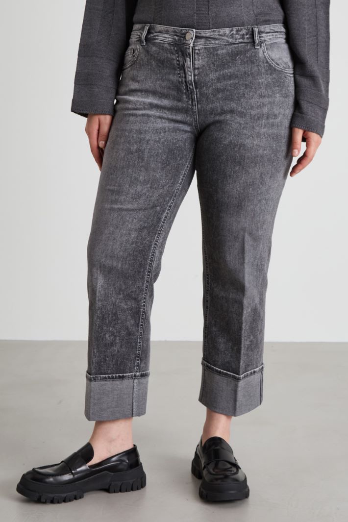 Straight jeans with folded hem Intrend - 3