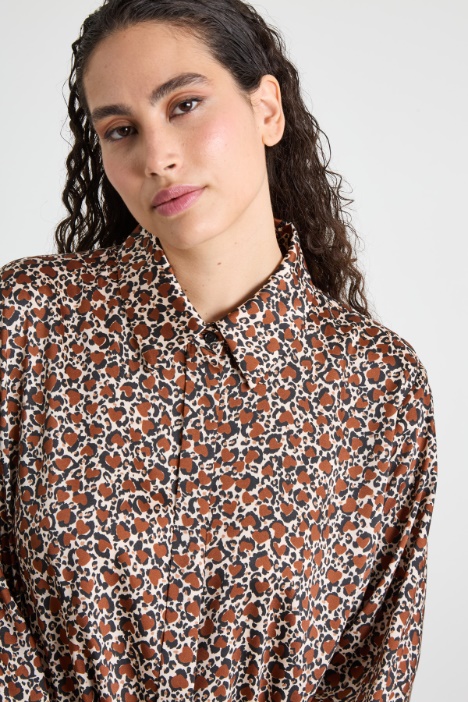 Camicia in twill a fantasia