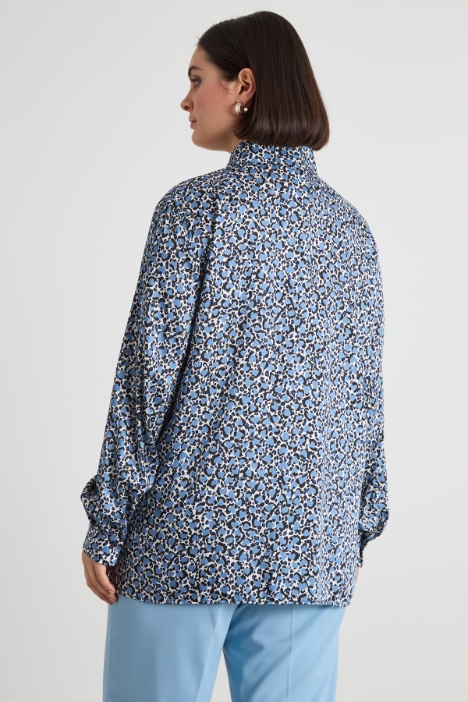 Camicia in twill a fantasia