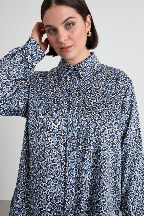 Camicia in twill a fantasia