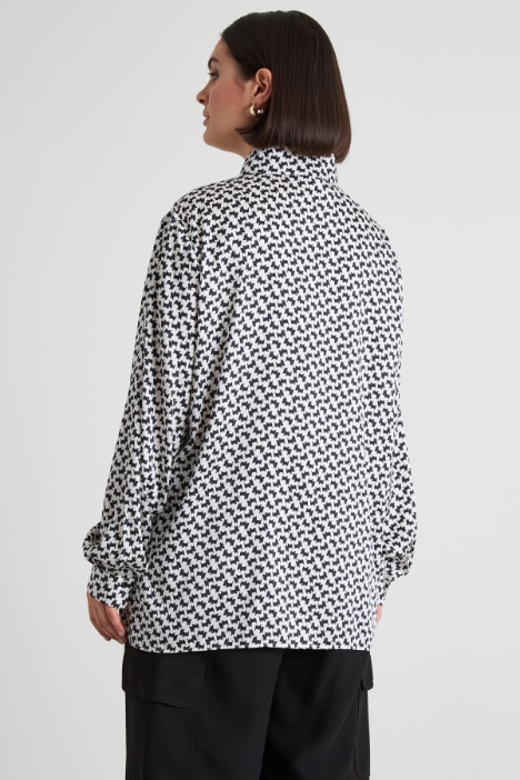 Camicia in twill a fantasia