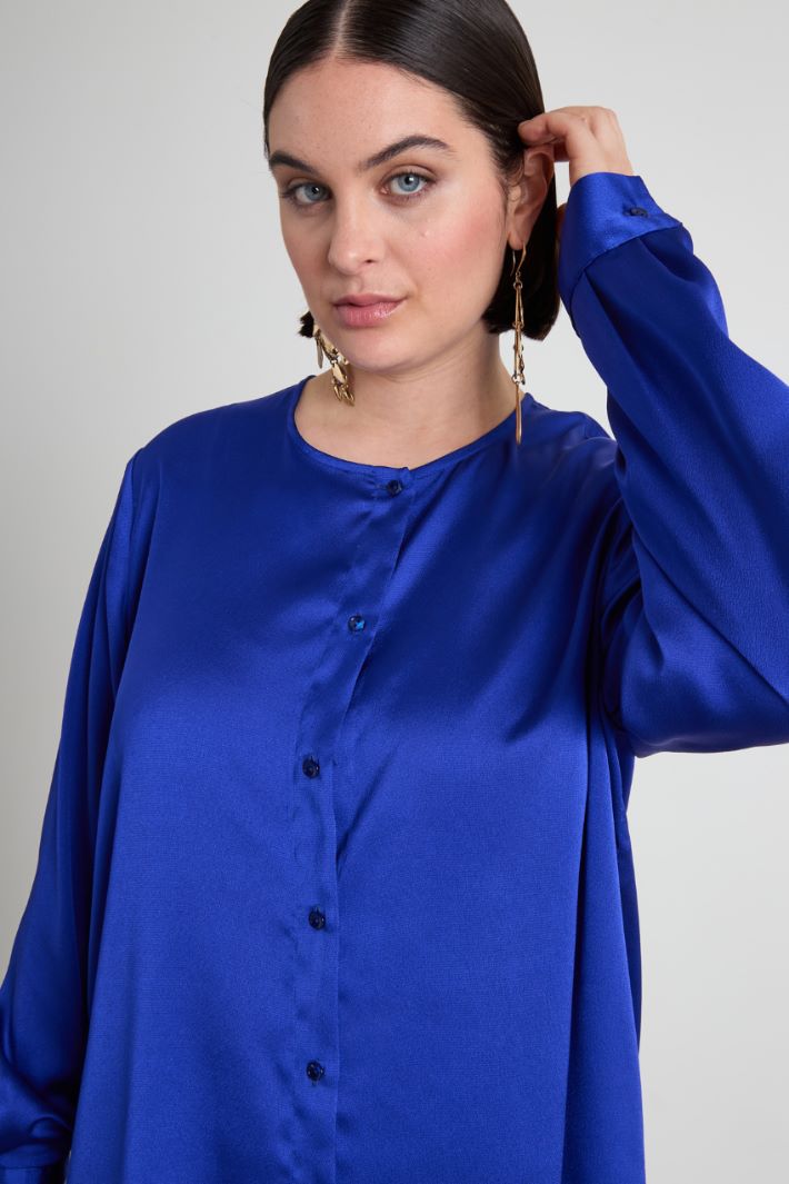 Satin neckerchief-embellished blouse Intrend - 4