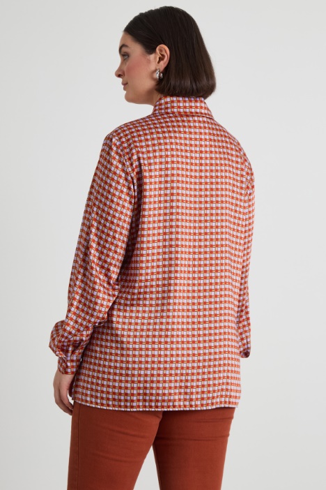 Camicia in twill stampato