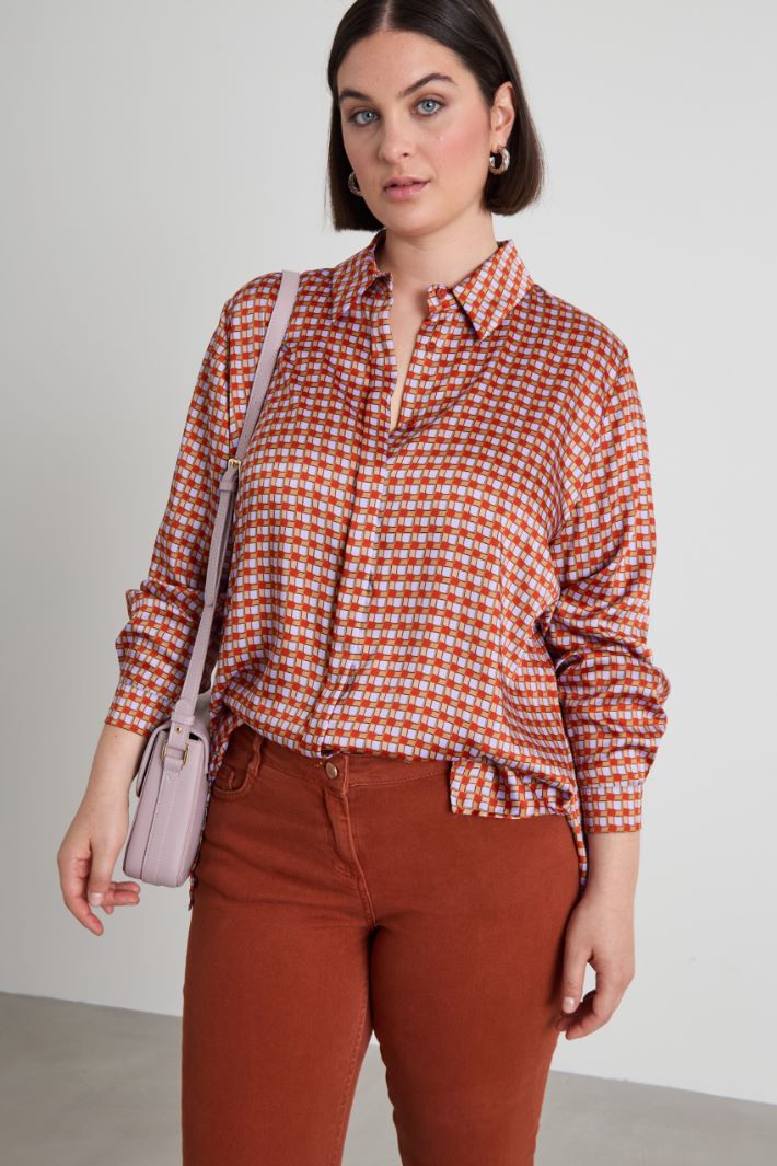Printed twill shirt Intrend