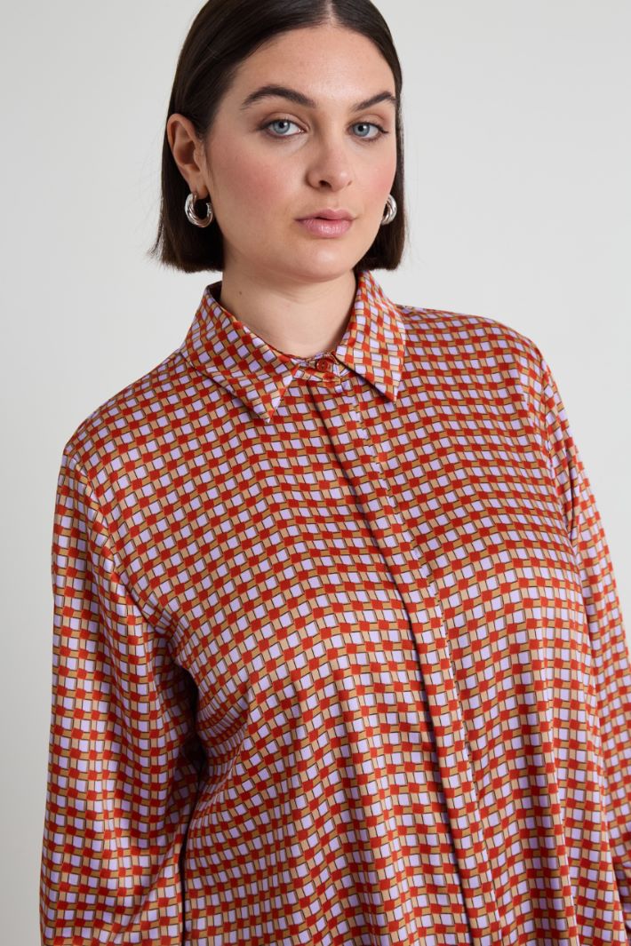 Printed twill shirt Intrend - 4