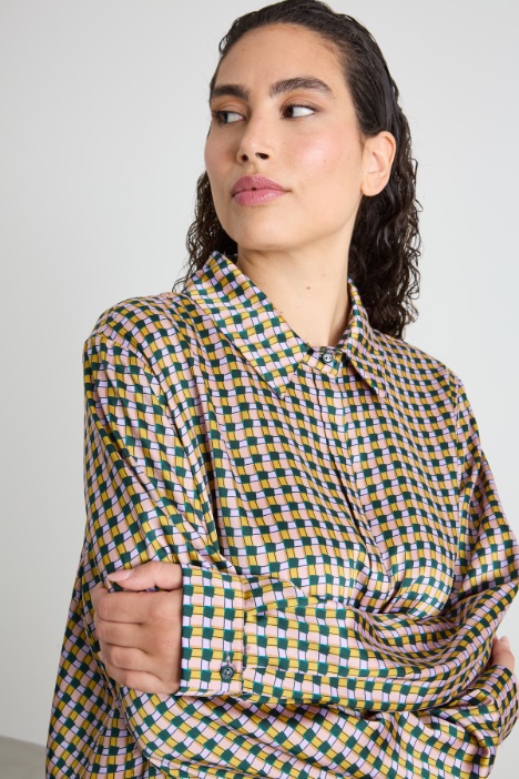 Camicia in twill stampato