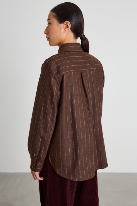 Camisa de franela de raya diplomática