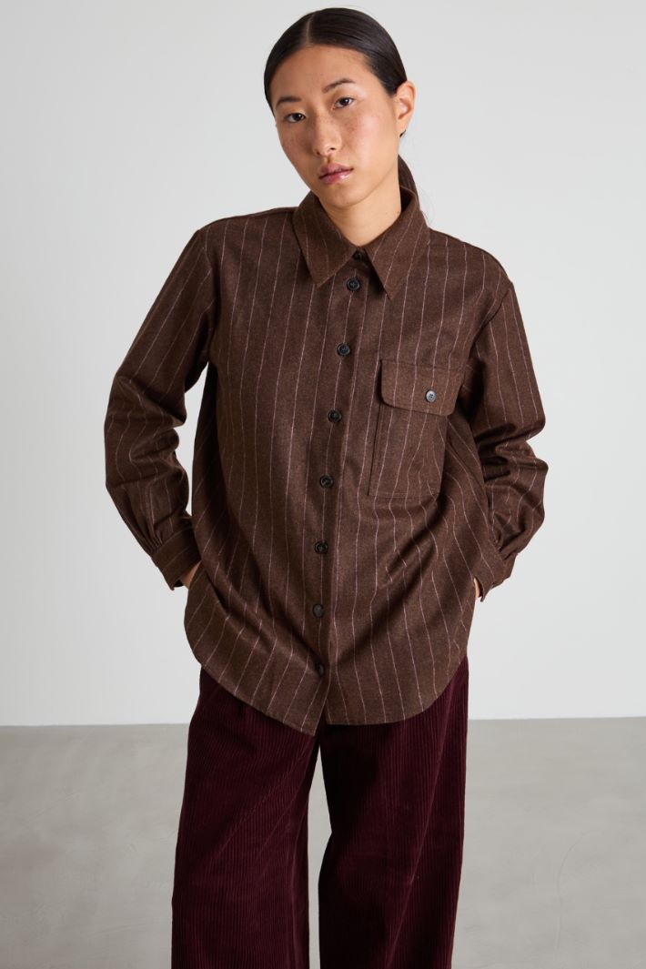 Pinstriped flannel shirt Intrend