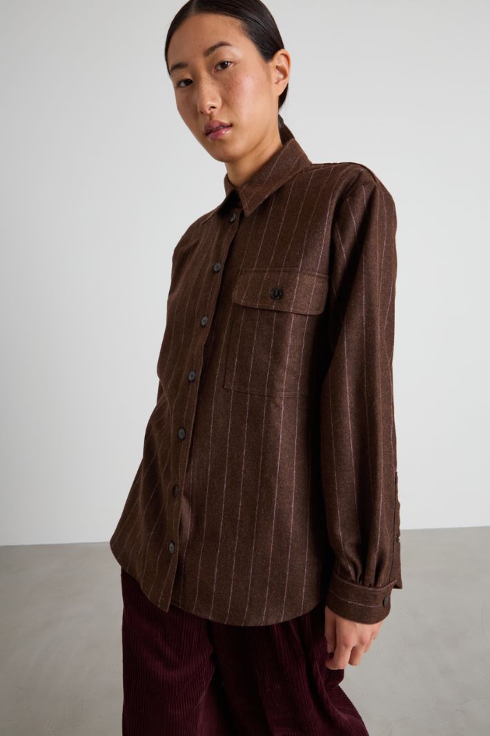 Pinstriped flannel shirt Intrend - 4
