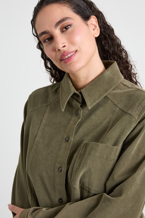 Camicia in velluto di cotone