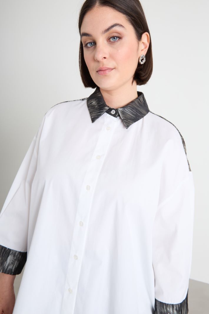 Cotton poplin shirt Intrend - 4