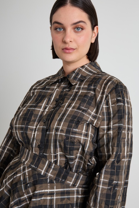 Camicia in taffettà jacquard
