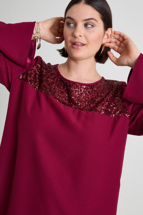 Blusa con paillettes