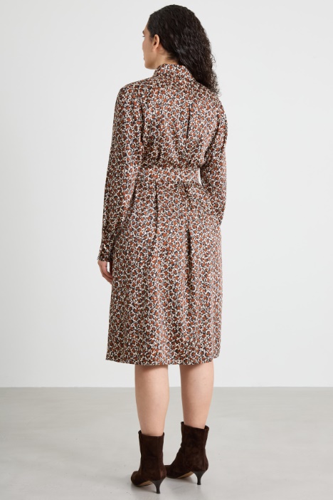 Vestido camisero de sarga