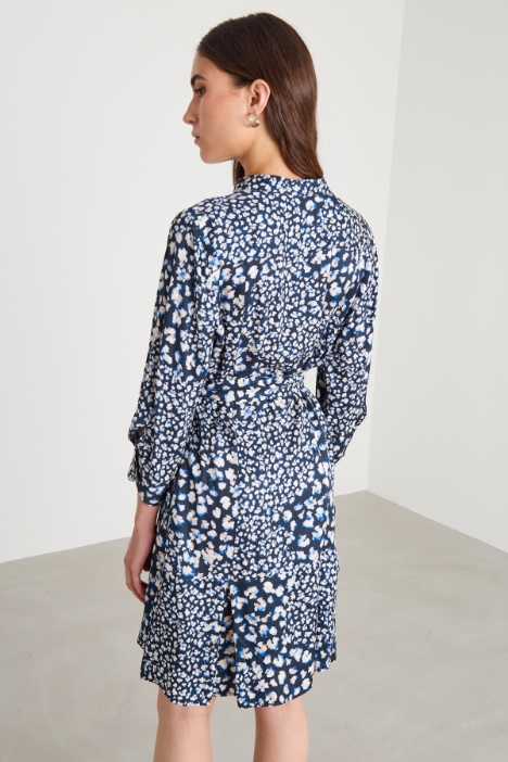 Abito in twill stampato